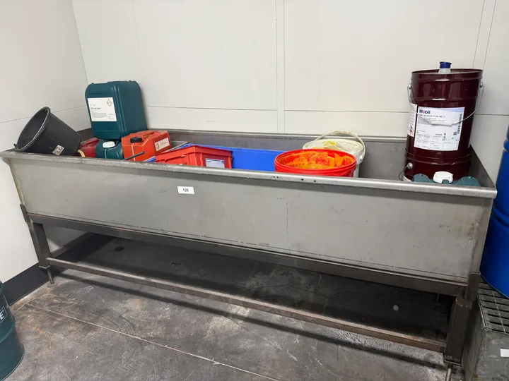 Edelstahl Wanne mit Gestell VA